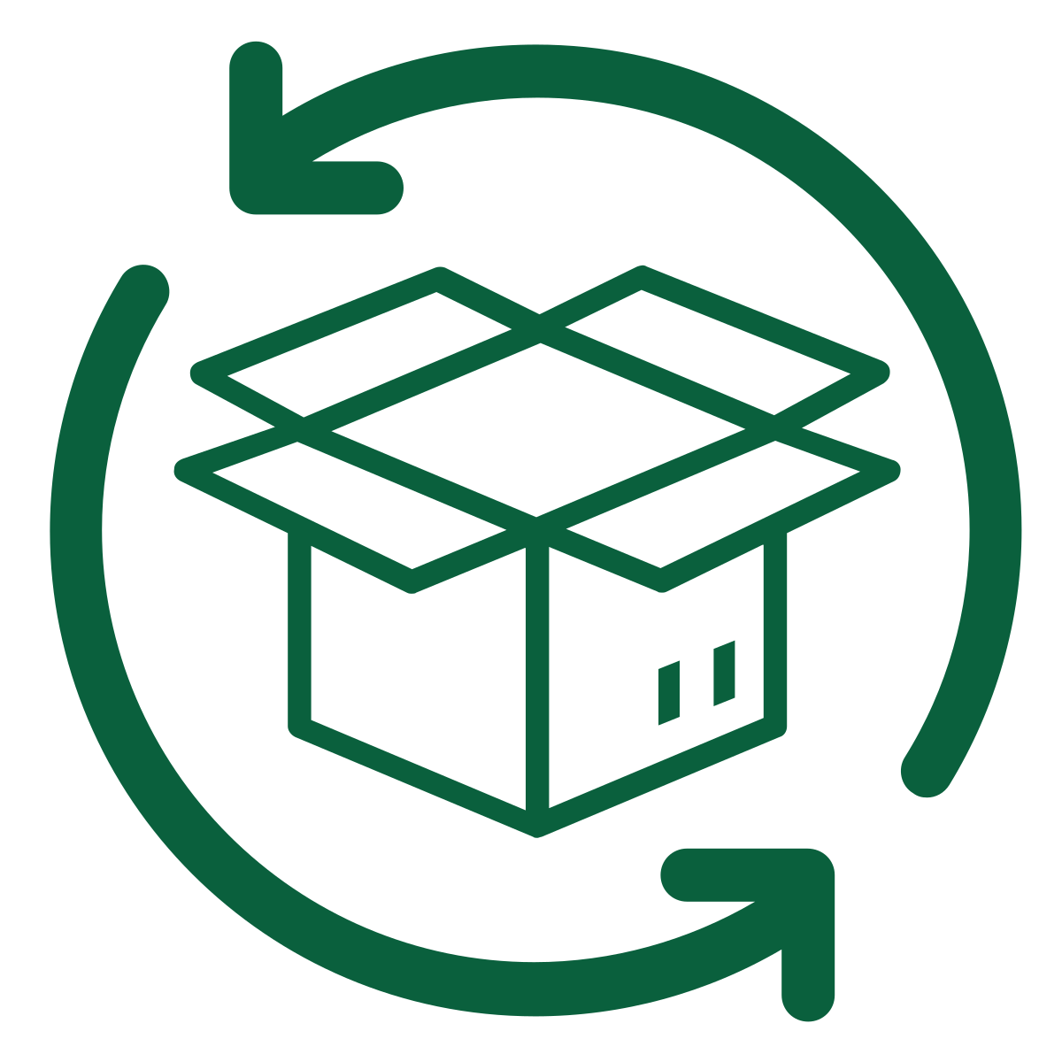 recycled packaging icon